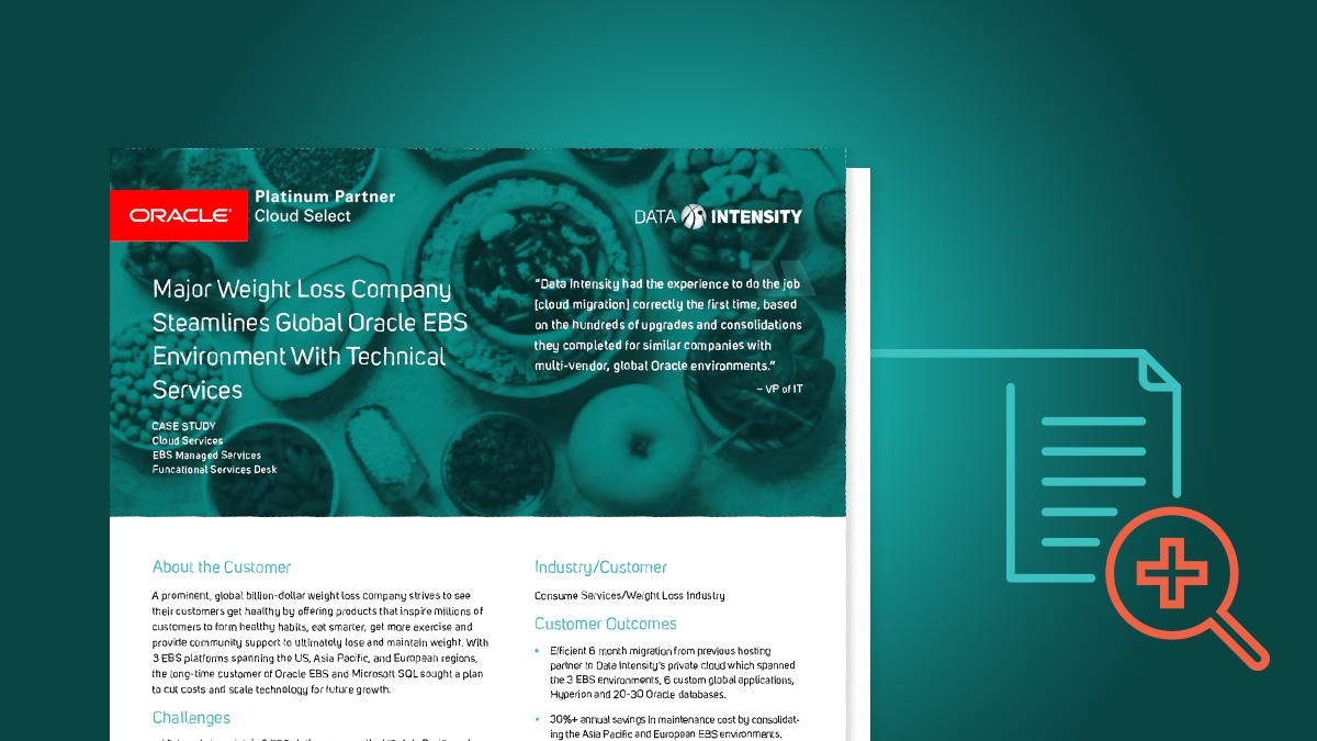 Major Weight Loss Company Streamlines Global Oracle EBS Environment With Technical Services