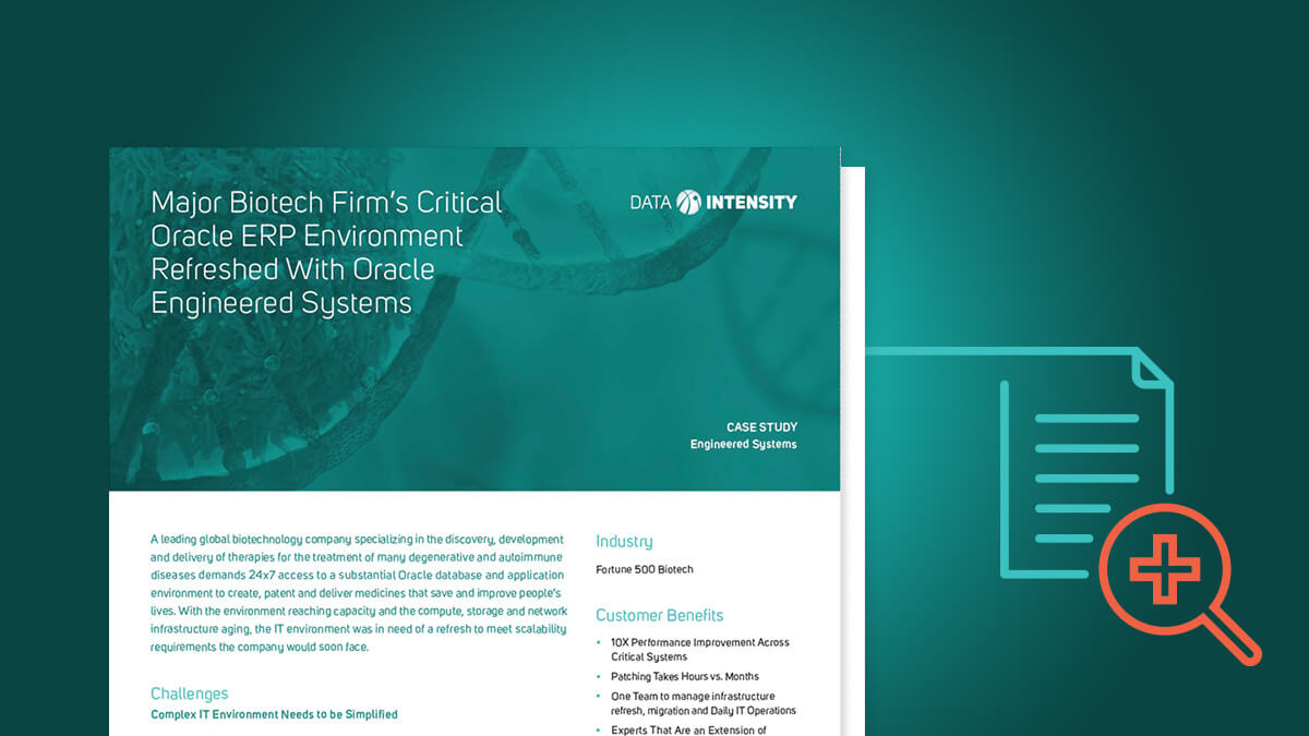 Major Biotech Firm’s Critical Oracle ERP Environment Refreshed With Oracle Engineered Systems